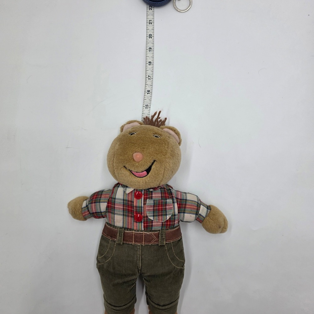 Vintage Eden Arthur Read Plush Doll 15" Aardvark Plaid Shirt Corduroy Pants PBS